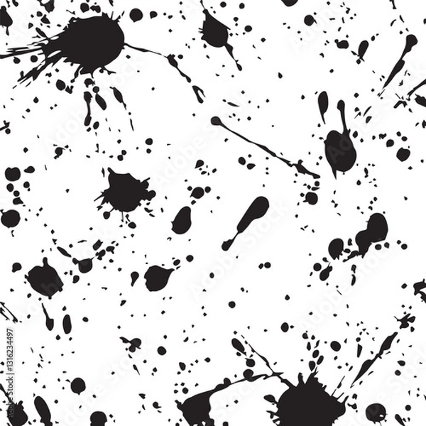 Obraz black ink splat background