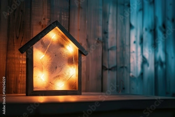 Fototapeta High Quality Picture of Home Sweet Home Message on Lightbox