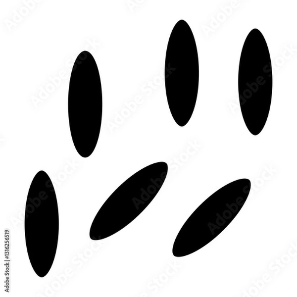 Obraz Black Rice Vector Design Icon Style