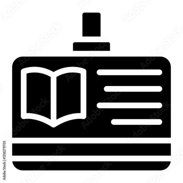 Obraz Library Card Vector Design Icon Style