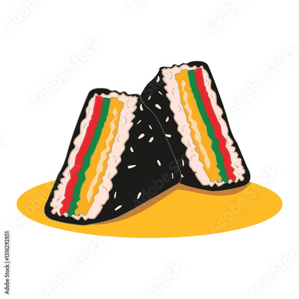 Obraz sushi onigiri filed