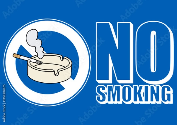 Obraz 貼り紙看板イラストー禁煙No Smokingー