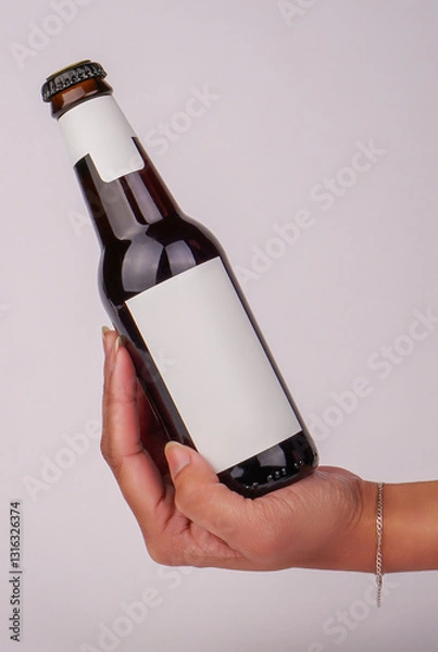 Obraz Coffee bottle with white background