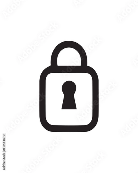 Fototapeta lock icon vector illustration
