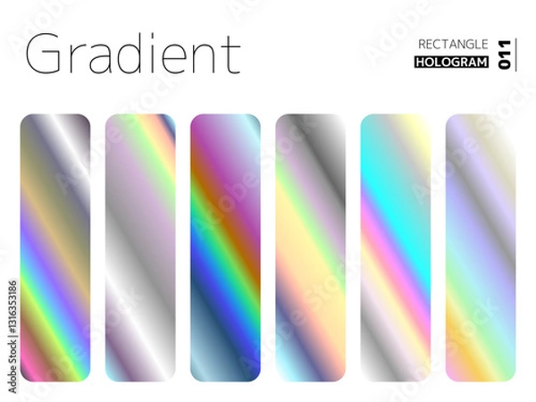 Fototapeta グラデーションのグラフィックスタイルのセット 011 長方形