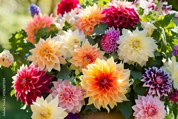 Obraz Flowers dahlia spring plants.