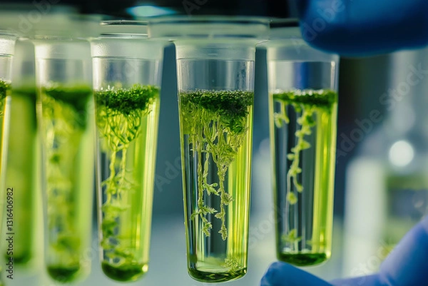 Fototapeta Algae microalgae macro. biotechnology science