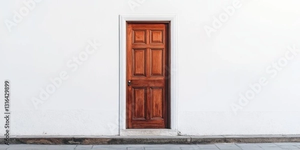 Fototapeta Vintage wooden door  an building