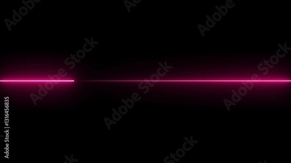 Fototapeta Neon line background animation. Frame. Seamless loop illustration. of glowing horizontal neon lines streaming across on the screen.