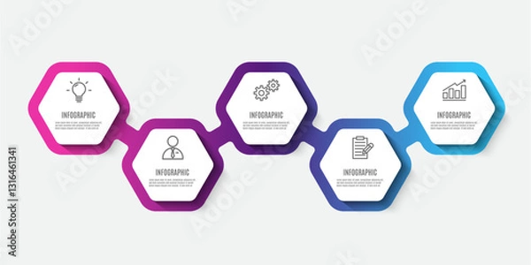 Obraz Business infographics timeline process template	