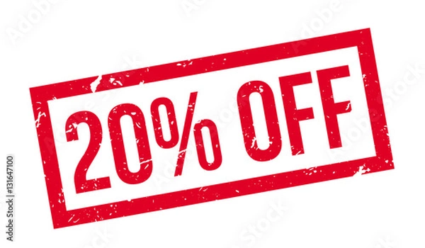 Obraz 20 percent off rubber stamp