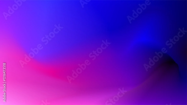 Obraz Flowing blue and pink purple colors over gradient mesh background