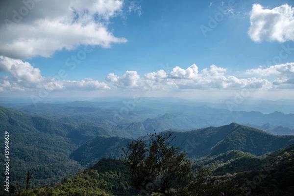 Obraz Mountain landscape with cloud sky