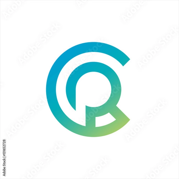 Obraz Vector C  P letter logo template
