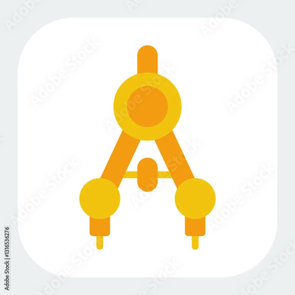 Obraz geometric icon in flat color style