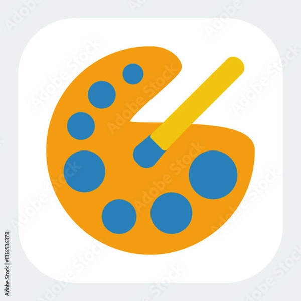 Obraz palette icon in flat color style