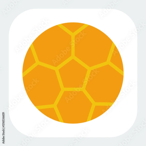 Obraz soccer ball icon in flat color style