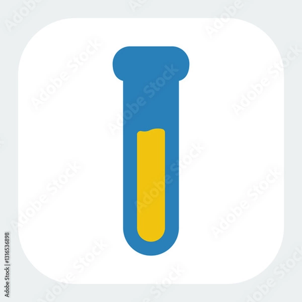 Obraz chemical icon in flat color style