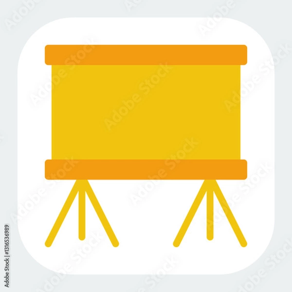Obraz presentation icon in flat color style