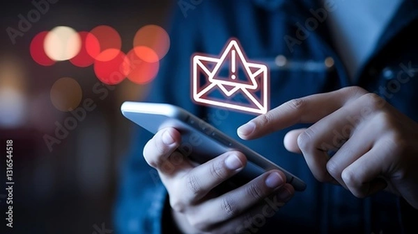 Fototapeta Email Security – Protecting Against Spam, Junk Mail, and Virus Threats

