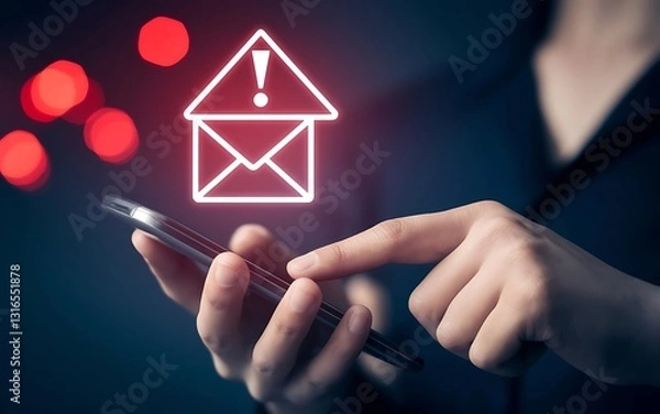 Fototapeta email security, spam email, junk mail, virus protection, phishing attacks, cyber threats, email protection, internet security, cybersecurity, email scam, secure email, email encryption, malware threat