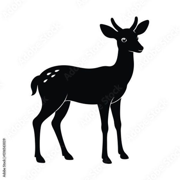 Fototapeta deer silhouette vector