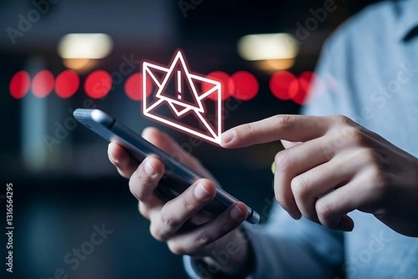 Fototapeta email security, spam email, junk mail, virus protection, phishing attacks, cyber threats, email protection, internet security, cybersecurity, email scam, secure email, email encryption, malware threat