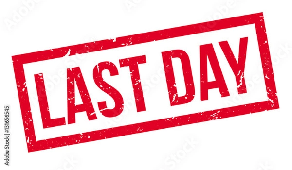 Obraz Last Day rubber stamp