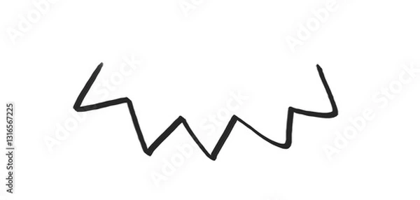 Fototapeta おしゃれでシンプルな手書き風の素材　ギザギザふきだし