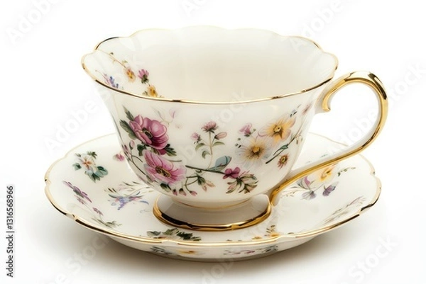 Obraz Realistic Floral Design Coffee Mug 3d Rendered With Detailed Layers