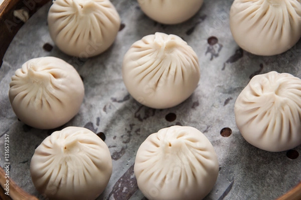 Obraz Chinesse Food with Stream Pork Dumpling