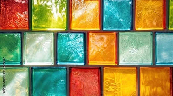 Fototapeta colorful tile background glass window