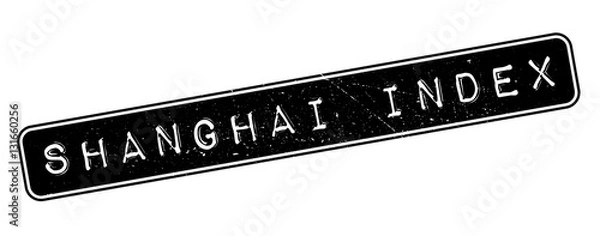 Fototapeta Shanghai Index rubber stamp