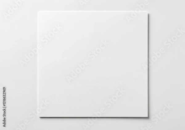 Fototapeta Minimalist Square Canvas Display for Artwork or Message Presentation Mockup