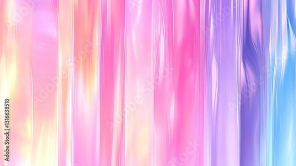 Fototapeta Soft Pastel Waves with Gentle Light and Colorful Gradients