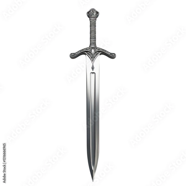 Obraz Medieval Sword for Silver, Dark Background.