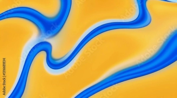 Fototapeta Digital Abstract Art with High-Tech Aesthetics, Abstract Fluid Art Glow.
