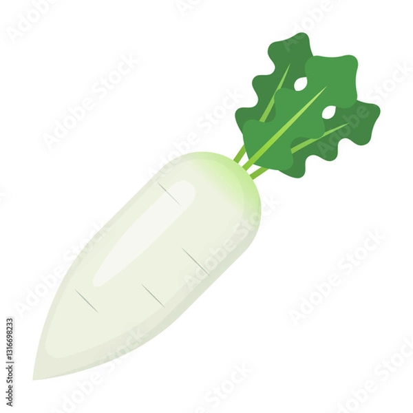 Fototapeta 大根のアイコン・イラスト