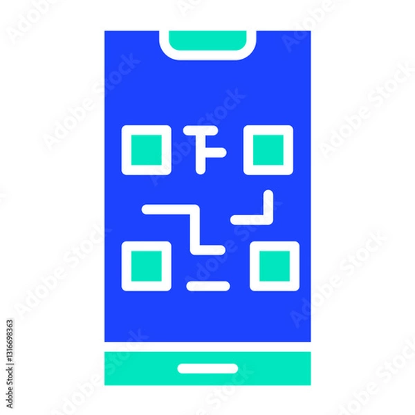 Fototapeta Qr code Vector Icon Design Illustration