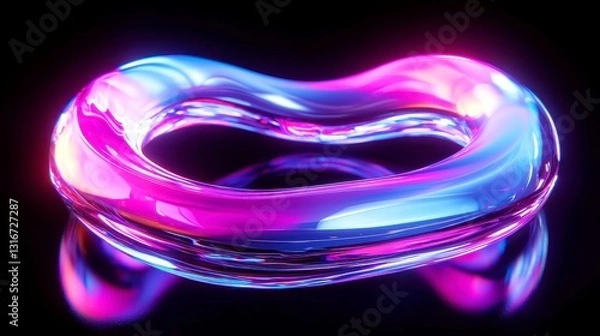 Fototapeta Luminous Color-Changing Hologram, vibrant display of shifting hues, captivating visual experience, futuristic design, enchanting atmosphere, dynamic interplay of light and color