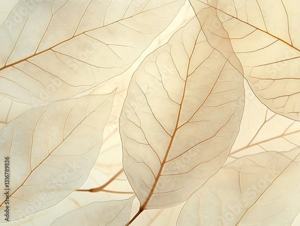 Obraz Close-up of delicate, translucent leaves.