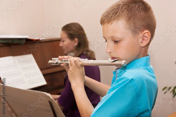 Obraz Boy playing the flute