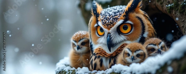 Obraz Owl Family
