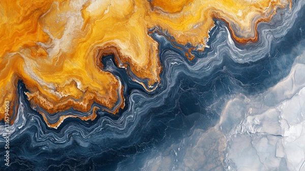 Fototapeta A detailed satellite image highlighting the textures and colors of Earth's surface.