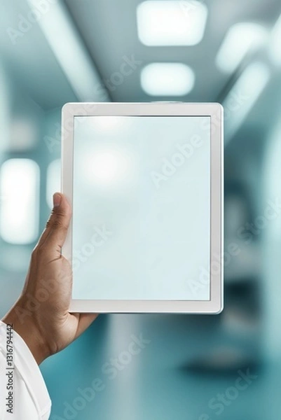 Obraz Doctor hold isolated blank screen digital tablet computer