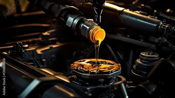 Obraz level car engine oil