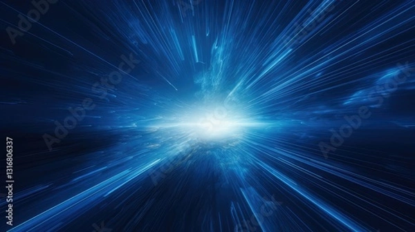 Fototapeta exposure blue light burst