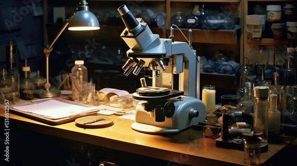 Fototapeta slides lab equipment