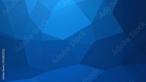 Fototapeta Blue Geometric Pattern with Varied Shapes and Depth Effects