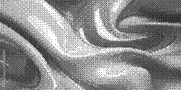 Obraz Vector gradient halftone dots grunge wavy background
